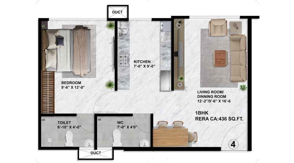 Sayba-Tulip-Floor-Plan-1-BHK-Deck